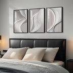 Framed Modern Abstract Wall Art, 3 Piece Minimalist Bright Style Prints - Image 2