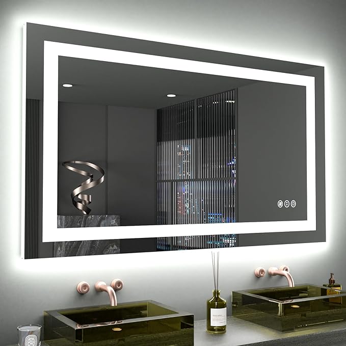 LOAAO 40X24 LED Bathroom Mirror by LOAAO