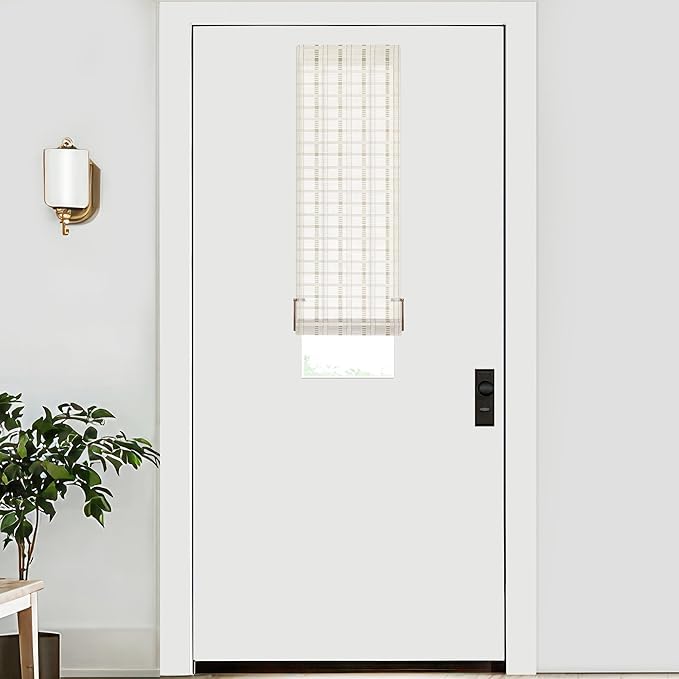LazBlinds No Tools No Drill Bamboo Roller Shades, Cordless Bamboo Blinds by LazBlinds