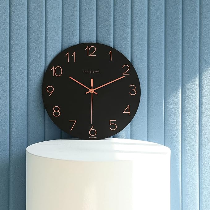 mooas Flatwood Black Wall Clock - Image 6