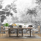 Grey Tropical Rainforest Plant wallpeper Living Room Bedroom Jungle Botanical - Image 3