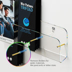 HIIMIEI Brochure Holder Wall Mount: 2-Pack Acrylic Modular Flyer, Pamphlet - Image 2