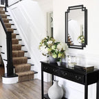 20" x 30" Wall Mirror for Living Room Decor, Irregular Black Mirror - Image 4