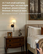 KDG Cordless Wall Sconces Set of 2, Small Wireless 5200mAh Rechargeable Battery - Image 2