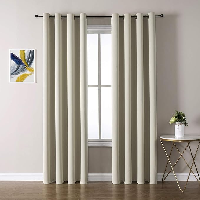 ChrisDowa Room Darkening Curtains 120 Inches Long 2 Panels Set by ChrisDowa