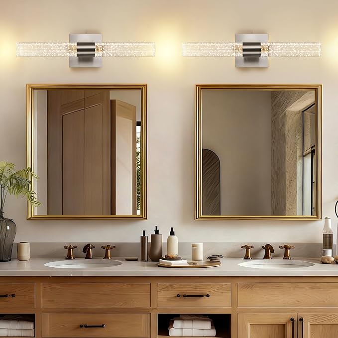 Modern Wall Sconces Set of Two in Brushed Nickel Finish 18 Inch 3000K-6000K Led - Image 6
