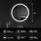 Sweetcrispy 28 Inch Round LED Bathroom Mirror - Image 2