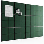 Bumusty Large Felt Bulletin Board, 30 Push Pins, 70 Adhesive Tabs, Pine Green by BUMUSTY