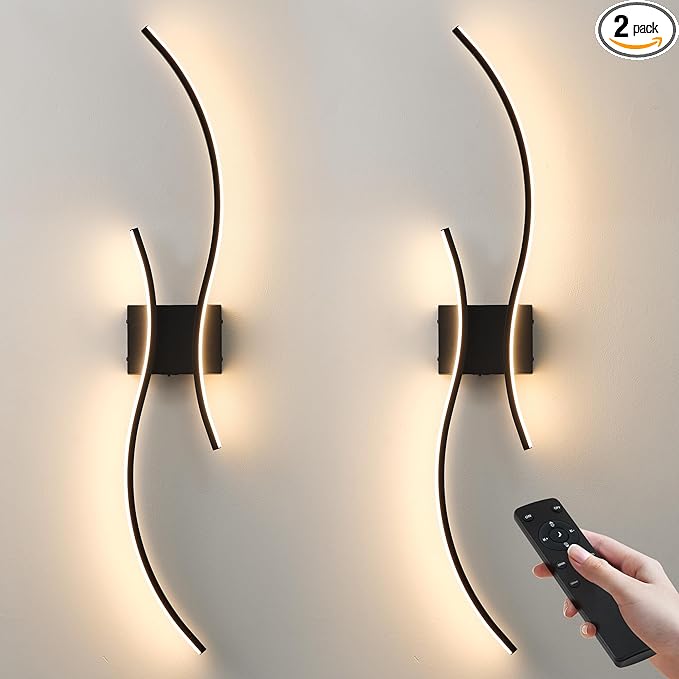 Battery Operated Wall Sconces Set of Two by KARTOOSH
