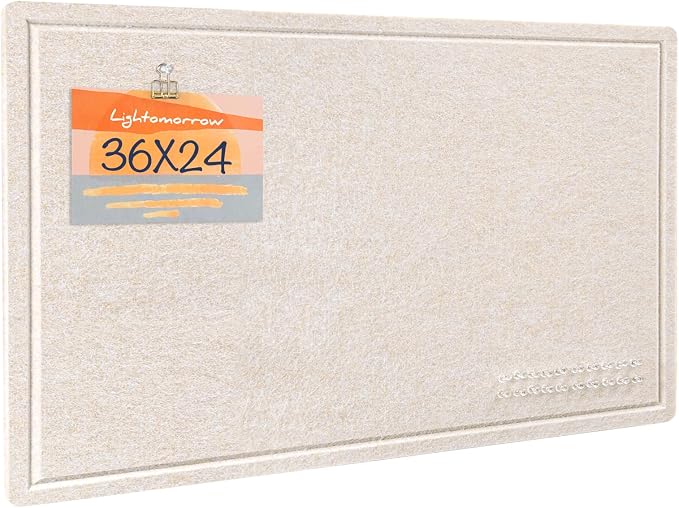 Lightomorrow Bulletin Board, 36 x 24 inches Felt Board by Lightomorrow