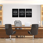 KAWAHONE Canvas Painting Wall Art, Grind Hustle Execution Motivational Wall Art - Image 5