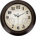 Vintage Wall Clock 16 Inch Quartz Silent Non-Ticking Analog Clock by Comfytune
