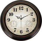 Vintage Wall Clock 16 Inch Quartz Silent Non-Ticking Analog Clock by Comfytune