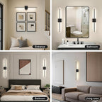 Battery Operated Wall Sconce, 3000K-6000K Dimmable Black Wall Lights - Image 7