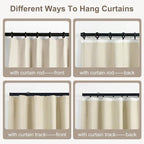 hoeflife Blackout Curtains for Bedroom Room Darkening Curtains for Living Room - Image 3