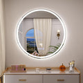 BEAUTYPEAK 40x40 LED Round Bathroom Mirror by BEAUTYPEAK