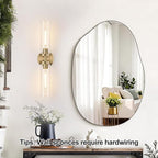 Indoi Brass Wall Sconces, Hardwired Bathroom Sconces Wall Lighting - Image 5