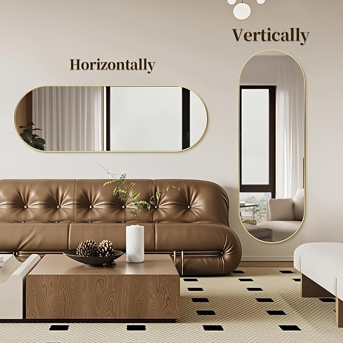 Oval Full Length Mirror, Ultra-Clear Explosion-Proof Dressing Mirror, Simple & - Image 7