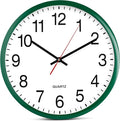 Bernhard Products Hunter Green Wall Clock, Silent Non Ticking by BernhardProducts