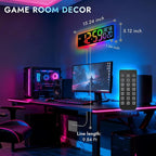 16.5" Large Digital Wall Clock: 13 RGB Night Lights Giant LED Display - Image 3