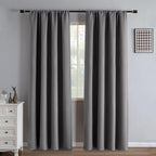 IGEMAEVE Blackout Curtains 84 Inch Length 2 Panels Set, Rod Pocket Energy by IGEMAEVE