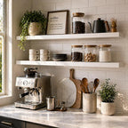 Floating Shelves 72 Inch Long 8" Deep Set of 2, Heavy Duty Wood Wall Mounted - Image 2