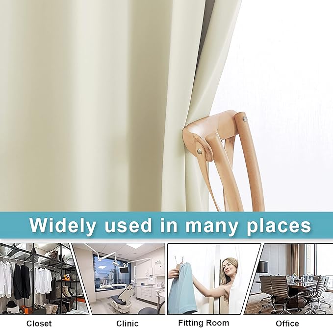 RYB HOME Privacy Curtain for Sliding Glass Door, Light Block Noise Reduce - Image 5