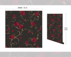 FLFK Peel and Stick Gothic Wallpaper Red Rose Floral Wallpaper 16in x 128in - Image 2