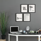 DSHFG Funny Motivational Office Pictures Wall Art Decor Prints Set of 4 - Image 4