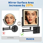 Ruacq Rechargeable Wall Mounted Makeup Mirror - Image 4