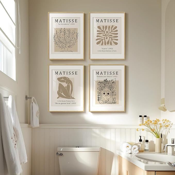 Framed Matisse Neutral Wall Art Set of 4 - Image 2
