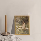 Wood Framed Canvas Wall Art, Vintage Girl - Image 6