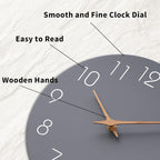 Mosewa Large Wall Clock 16 Inch Gray Modern Silent Non Ticking Battery Operated - Image 9