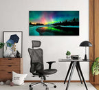 Cao Gen Decor Art S01998 Wall Art Aurora scenery Painting on Canvas Stretched - Image 9