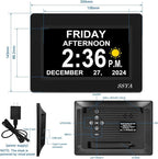SSYA 7 Inch Calendar Clock - Image 2