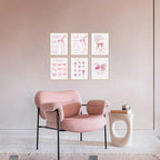 KBKBART Coquette Pink Bow Wall Art Decor Posters– Set of 6 Unframed 8x10 Prints - Image 5
