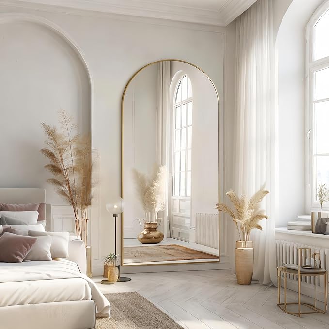 Dewfig Arched Full Length Mirror, Oversized Full Body Mirrors - Image 4
