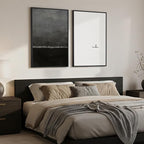 Framed Black and White Abstract Wall Art - Image 4