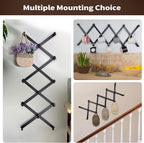 SCUNDA Wall Rack with 14 Hooks, Wooden Wall Expandable Coat Rack - Image 3