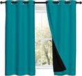 NICETOWN Peacock Teal 100% Blackout Lined Curtains, 2 Thick Layers Completely by NICETOWN