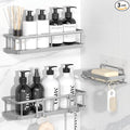 YASONIC Shower Caddy Adhesive, No Drill Bathroom Shower Organizers, by YASONIC