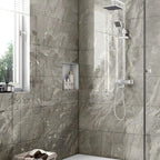 Chejiaye 10pcs Marble Peel and Stick Backsplash Waterproof Washroom Wall Panels - Image 3