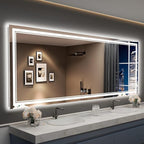 96x36 LED Bathroom Mirror with Lights, Backlit and Front Lit Anti-Fog Lighted by Awandee