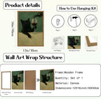 Funny Black Cat Wall Art Moody Black Cat - Image 3