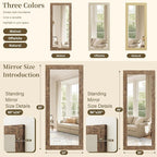 Syndra Modern Full Length Mirror Wood Frame, 65x24'' Large Floor Mirror - Image 5