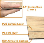 Yutianli PVC Slat Wall Panel Peel and Stick 118"x 15.7" Faux Wood Slat Panel - Image 7