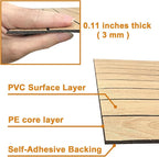 Yutianli PVC Slat Wall Panel Peel and Stick 236"x 15.7" Faux Wood Slat Panel - Image 7