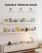 Shario Nursery Book Shelves, Scalloped Shelves, Wall Book Shelves - Image 2
