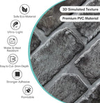 Commomy 3D Brick Wall Panels Peel and Stick - Image 3