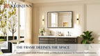 Keonjinn 48" x 30" Black Bathroom Vanity Mirror, Aluminum Alloy Framed Black - Image 7